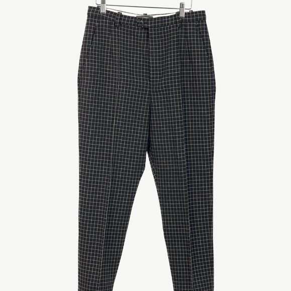Isabel Marant Lola Black Checked Wool Cropped Trousers - Picture 2 of 10